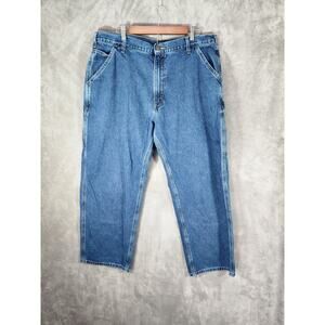 Carhartt Men's Jeans 40x30 Rugged Workwear Durable Blue Denim